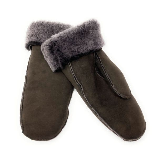 Small Brown Sheepskin Mittens