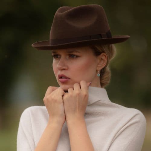 Snap Brim Classic Lined Trilby Hat - Cheltenham