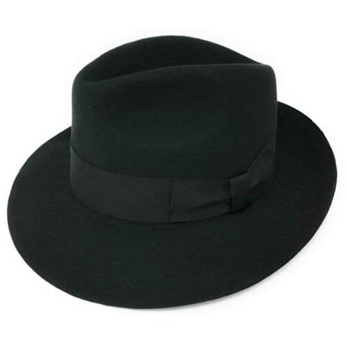 Snap Brim Showerproof Lined Wool Fedora Hat - Midford