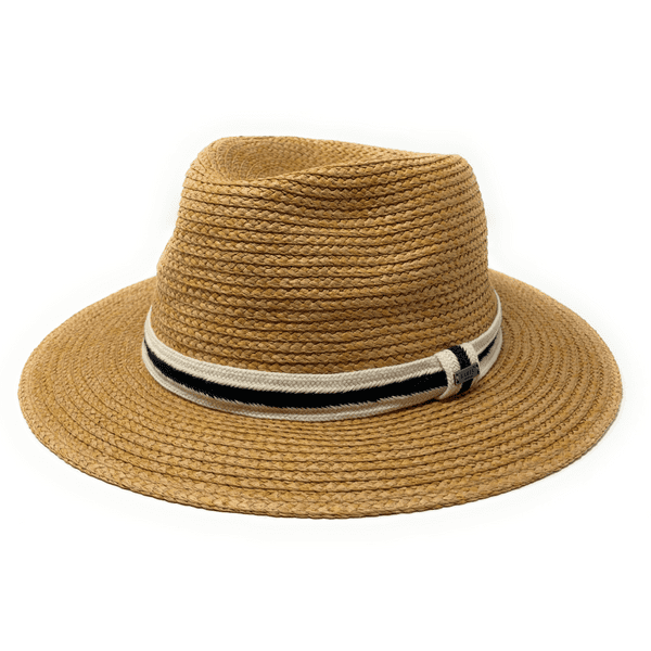 Straw Summer Fedora Hat - Natural with Cream and Black Band - Barts Liwock