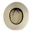 Straw Summer Packable Fedora Hat - Cream with Beige Band