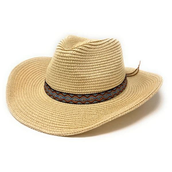 Summer Cowboy Hat with Aztec Band