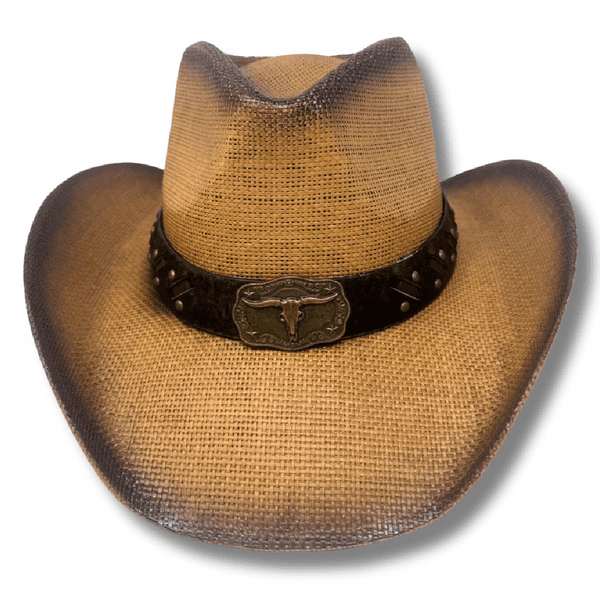 Summer Distressed Cowboy Hat - Buckaroo Camel