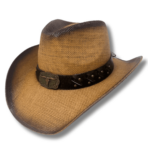 Summer Distressed Cowboy Hat - Buckaroo Camel