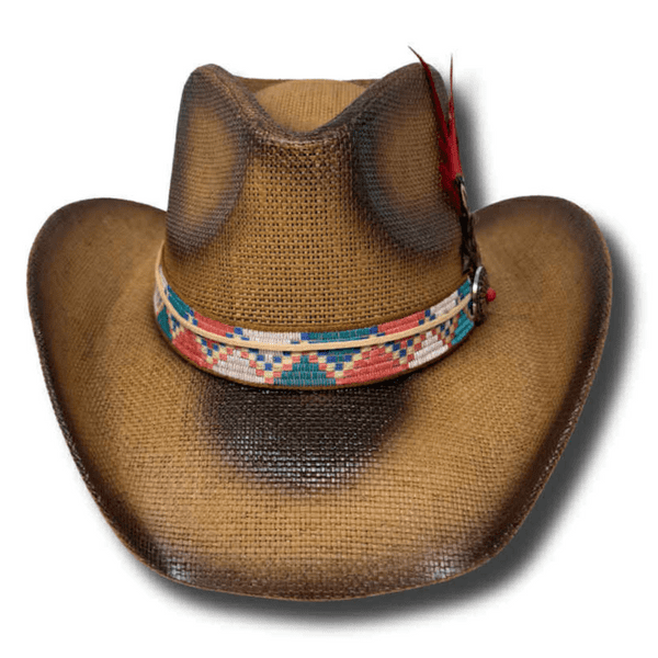 Summer Distressed Cowboy Hat - Desert Flame