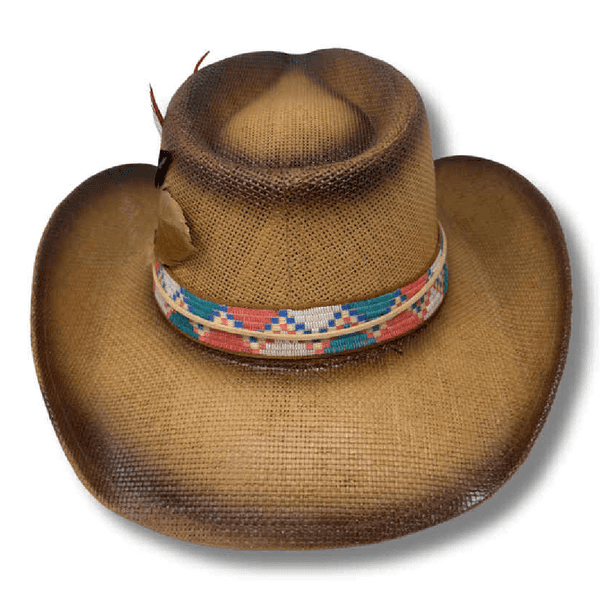 Summer Distressed Cowboy Hat - Desert Flame