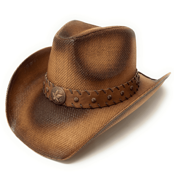 Summer Distressed Cowboy Hat - Starcrest - Brown