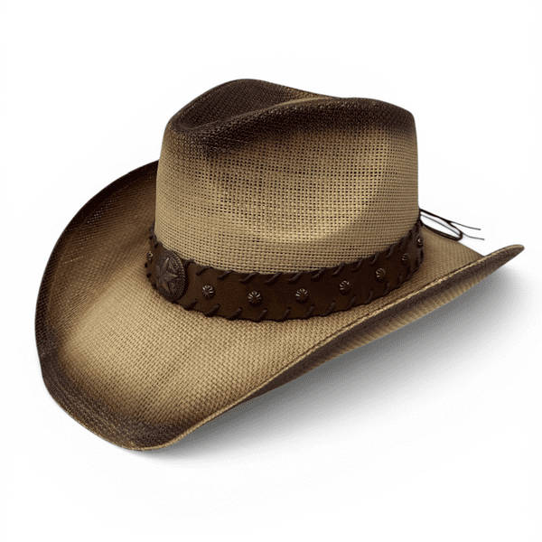 Summer Distressed Cowboy Hat - Starcrest - Light Brown