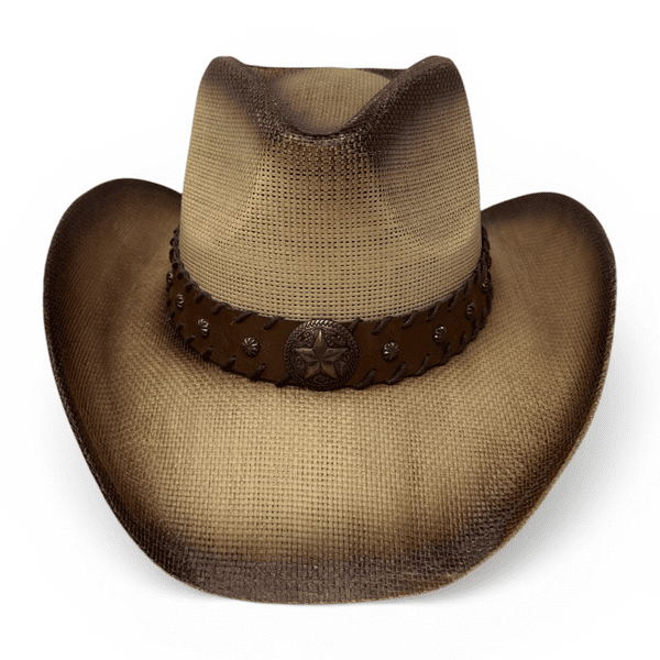 Summer Distressed Cowboy Hat - Starcrest - Light Brown