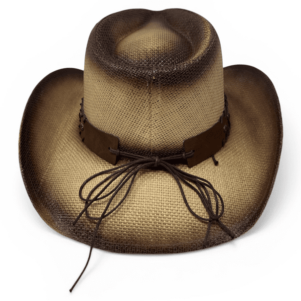 Summer Distressed Cowboy Hat - Starcrest - Light Brown