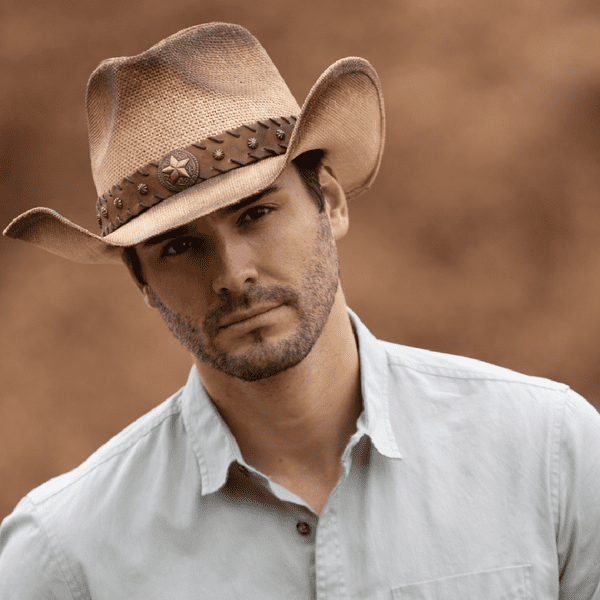 Summer Distressed Cowboy Hat - Starcrest - Light Brown