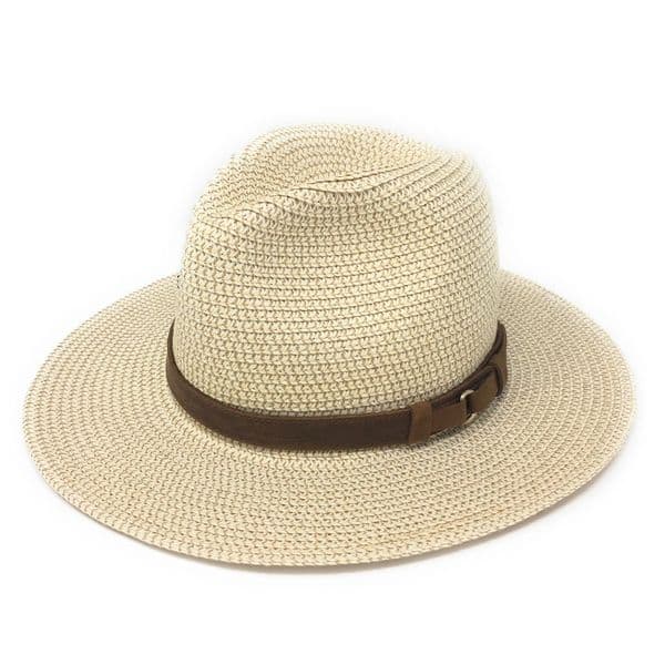 Summer Fedora Hat with Leather Band