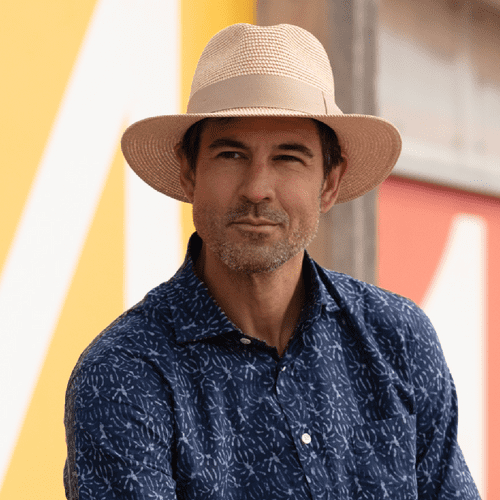 Summer Fedora Hat with Light Brown Band