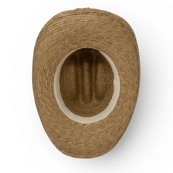 Summer Straw Cowboy Hat - Beige Cattleman Longhorn