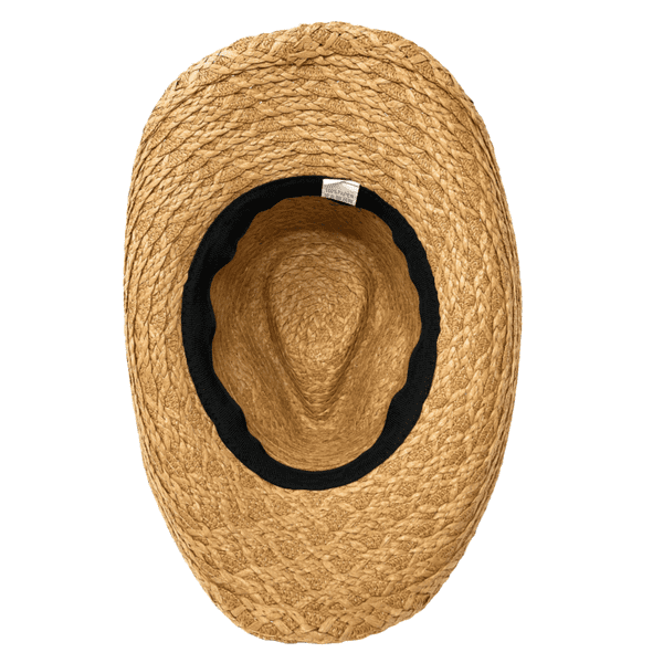 Summer Straw Cowboy Hat - Beige Ivory Longhorn
