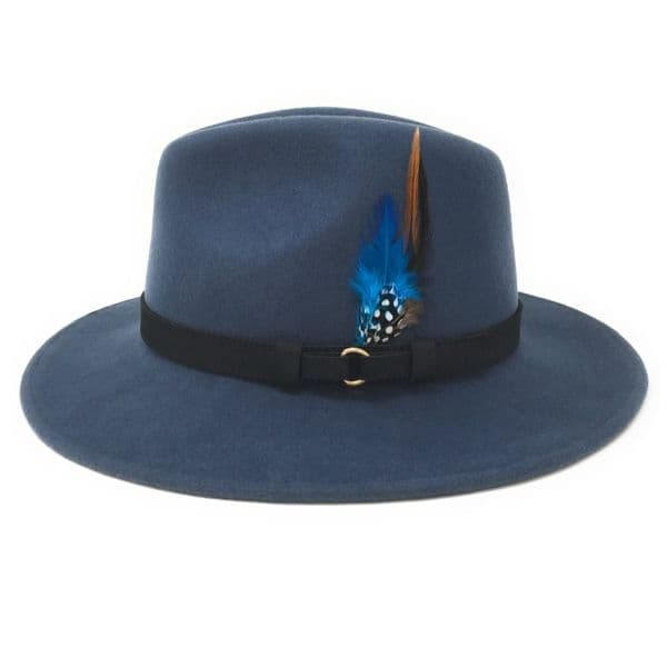 Teal Fedora Hat, Showerproof, Wool - Ranger