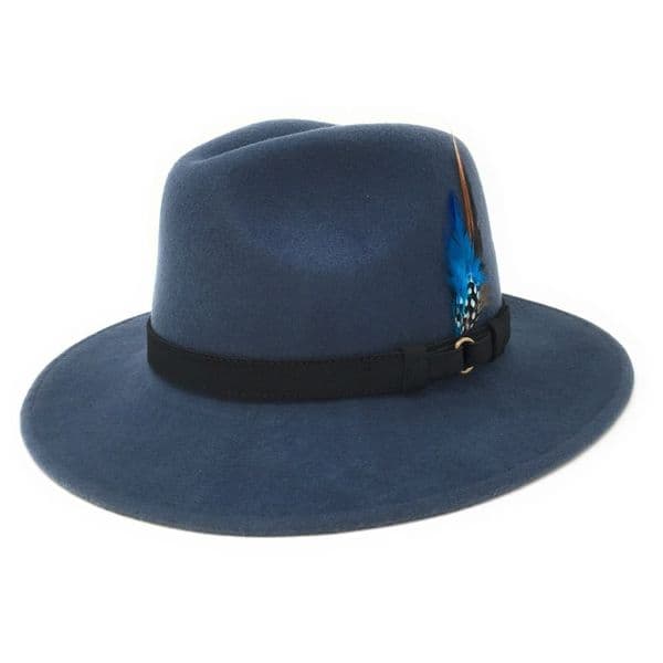 Teal Fedora Hat, Showerproof, Wool - Ranger