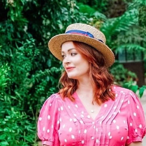 Traditional Wheat Straw Boater Hat with Navy/Burgundy Band