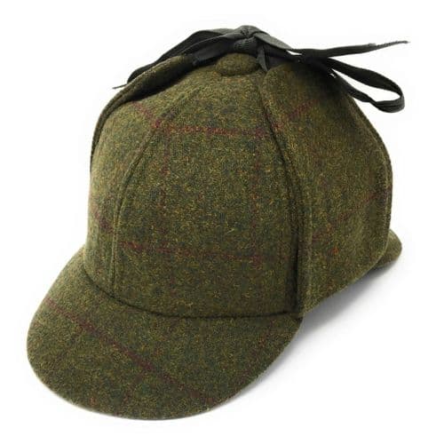 Tweed Wool Deerstalker Sherlock Hat (Green or Brown)