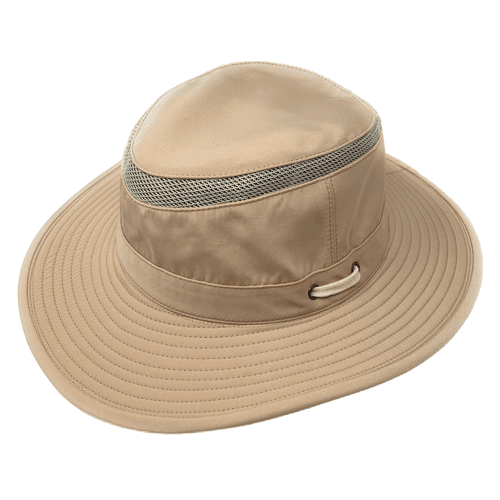 UPF 50+ Summer Sun Hat with Chin Strap - Navy or Beige - Packable Pembroke