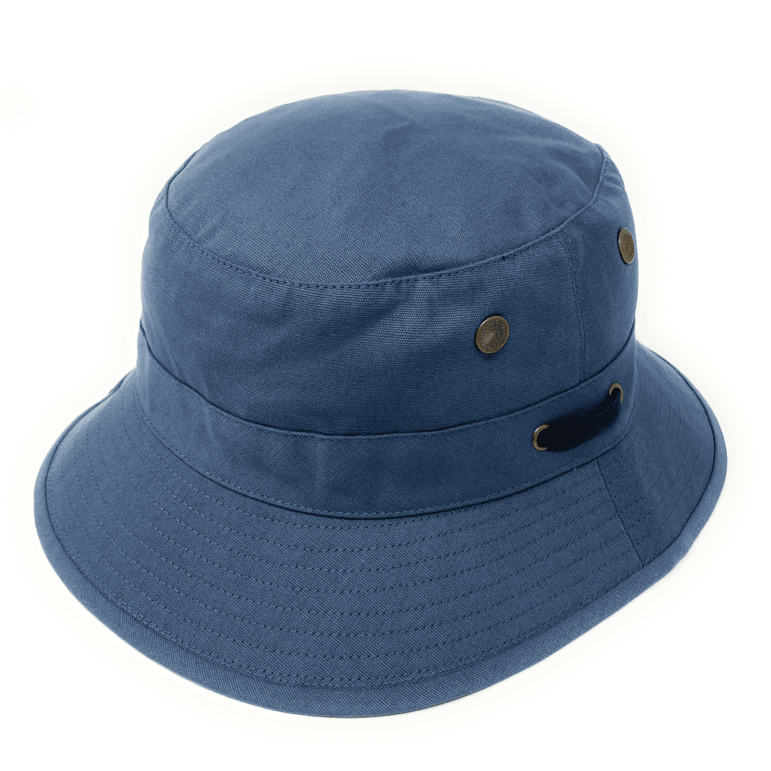 UPF50 Cotton Bucket Hat Beige White Navy or Blue