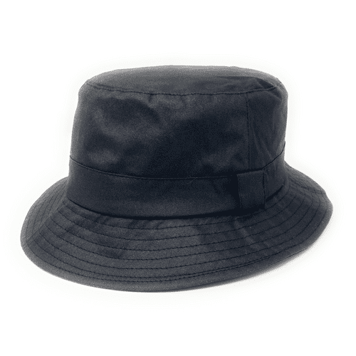 Waxed Cotton Fisherman Bucket Hat - Dark Brown