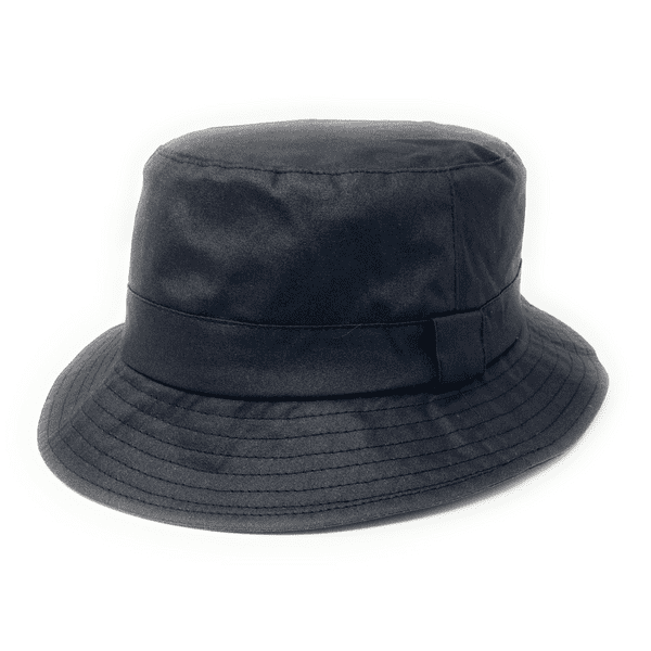 Waxed Cotton Fisherman Bucket Hat - Dark Brown