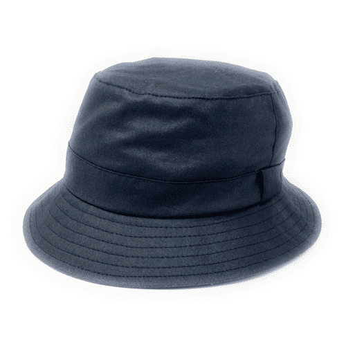Waxed Cotton Fisherman Bucket Hat - Navy