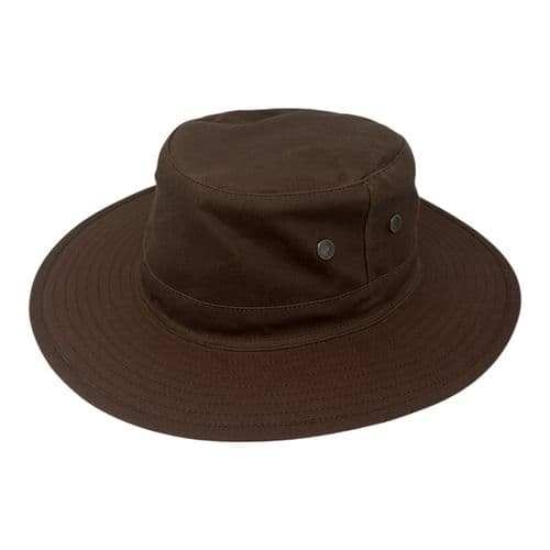 Waxed Cotton Hat - Light Brown - Rambler