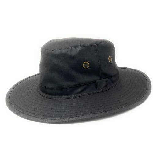 Waxed Cotton Water Resistant Hat - Brown, Green or Navy - Waxed Rambler