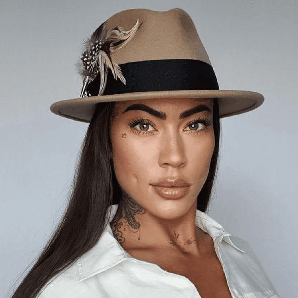 Wool Fedora Hat with Country Feather Brooch - Burford