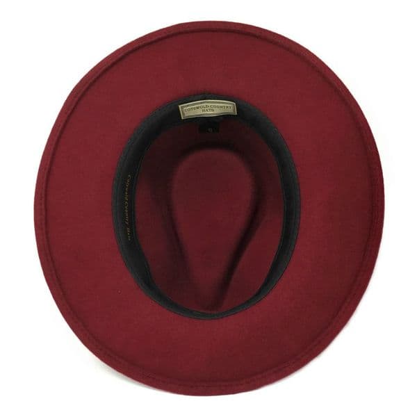 Wool Fedora Hat with Country Feather Wrap Trim - Mickleton