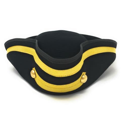 Wool Felt Tricorn Military Naval Hat