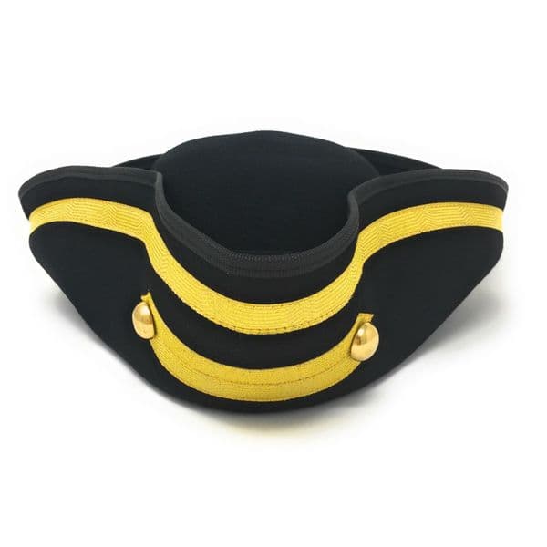 Wool Felt Tricorn Military Naval Hat