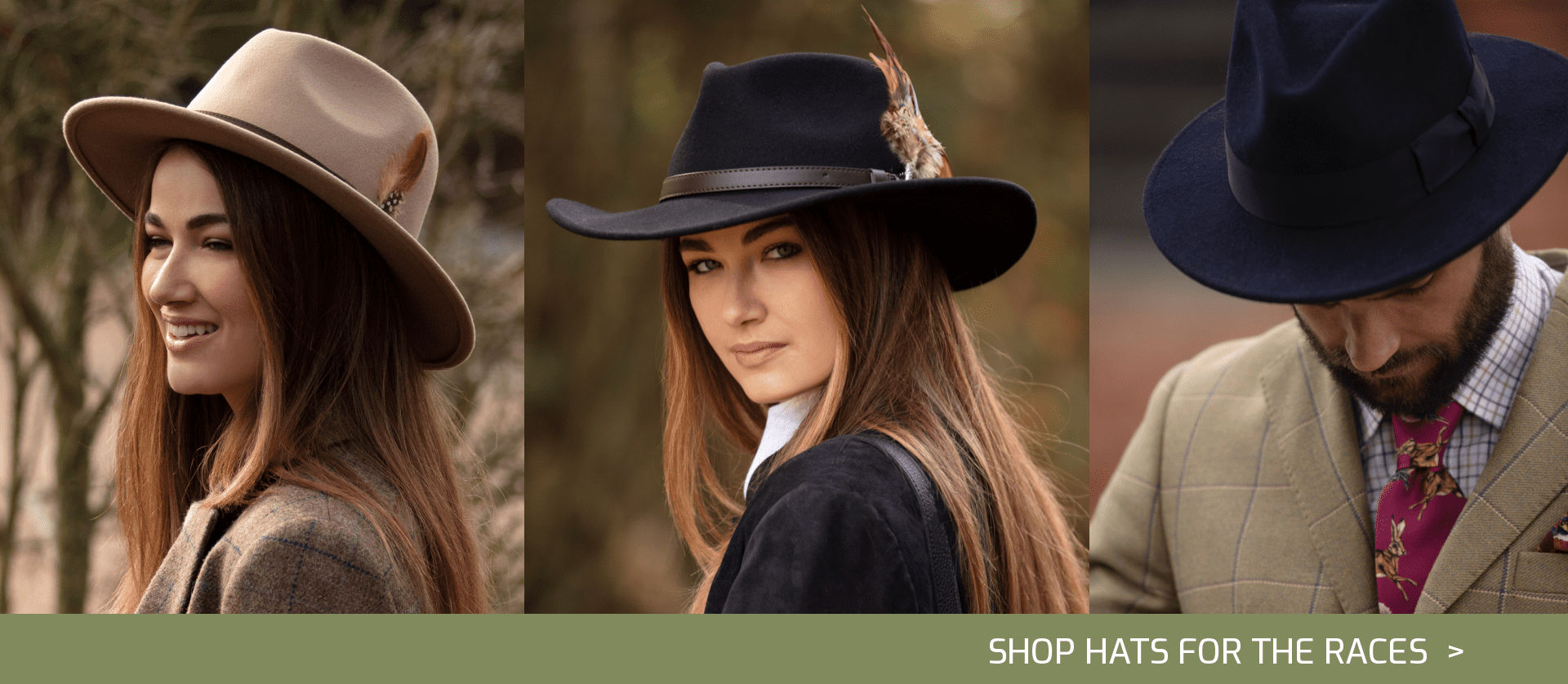 Hats for races, horse racing, fedora, top hats, women''s, mens