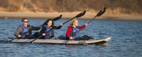 Sea Eagle SE 465 Fast Track Inflatable Kayak Deluxe - 3 person package - Summer Season Sale