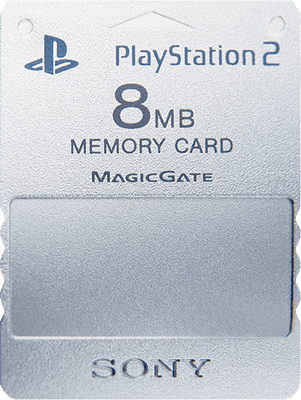 Official Sony Playstation 2 Silver Memory Card  (PS2)