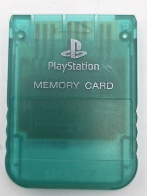 Sony PlayStation PS1 Memory Card Emerald Green (Clean and Tested)