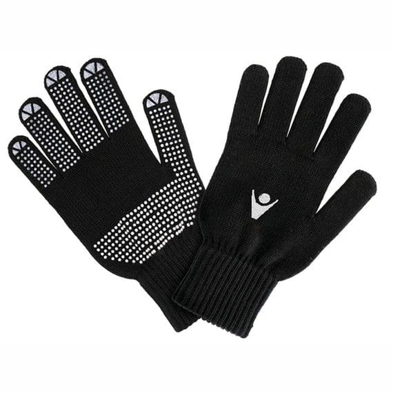 Black Rivet Knitted Gloves
