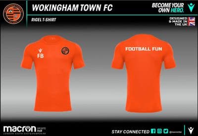 Football Fun Wokingham Town Orange Rigel Hero Shirt