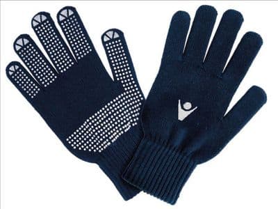 Navy Rivet Knitted Gloves