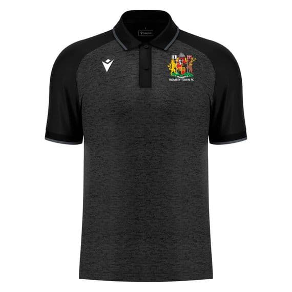 Romsey Town FC Black Aulos Polo Shirt