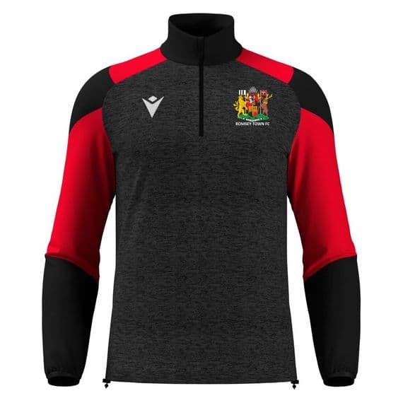 Romsey Town FC Black/Red Cuzco 1/4 Zip Top