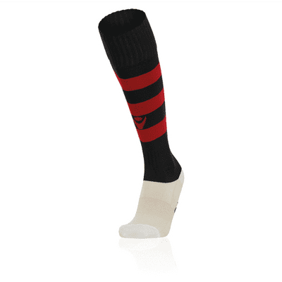 Romsey Town FC Black/Red Hoop Home Sock
