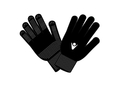 Whiteley Black Rivet Gloves