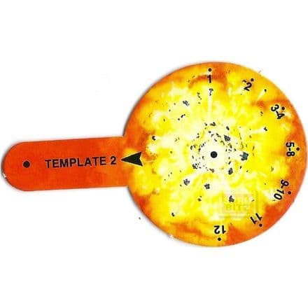 1" inch Grenade Bomb Blast Template 2 from Warhammer 40,000 2nd Edition