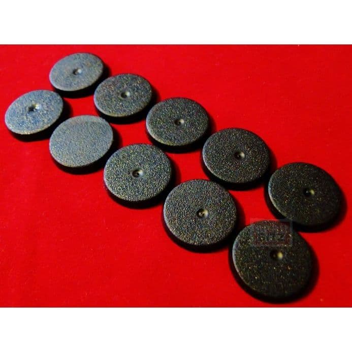 10x 25mm Games Workshop Black Bases