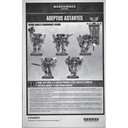 Blood Angels Sanguinary Guard Assembly Instructions Rules (2017)