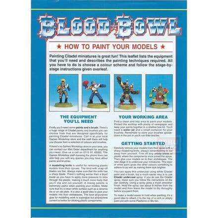 Blood Bowl How To Paint Your Models Pamphlet