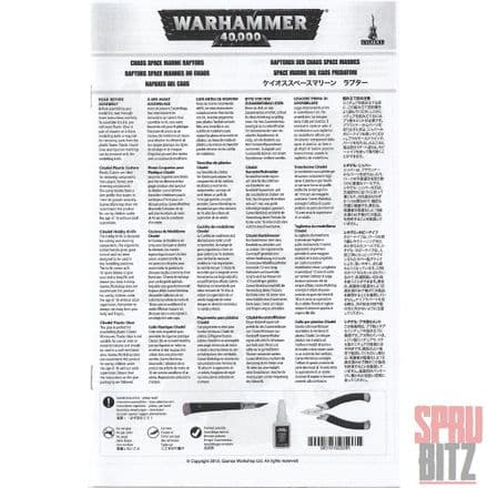 Chaos Space Marines Warp Talons Raptors Assembly Instructions (2012)